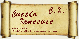 Cvetko Krnčević vizit kartica